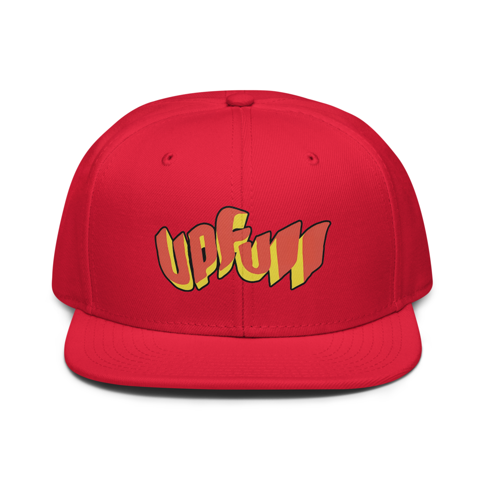 Upfull 3D Logo Hat — Red in Black