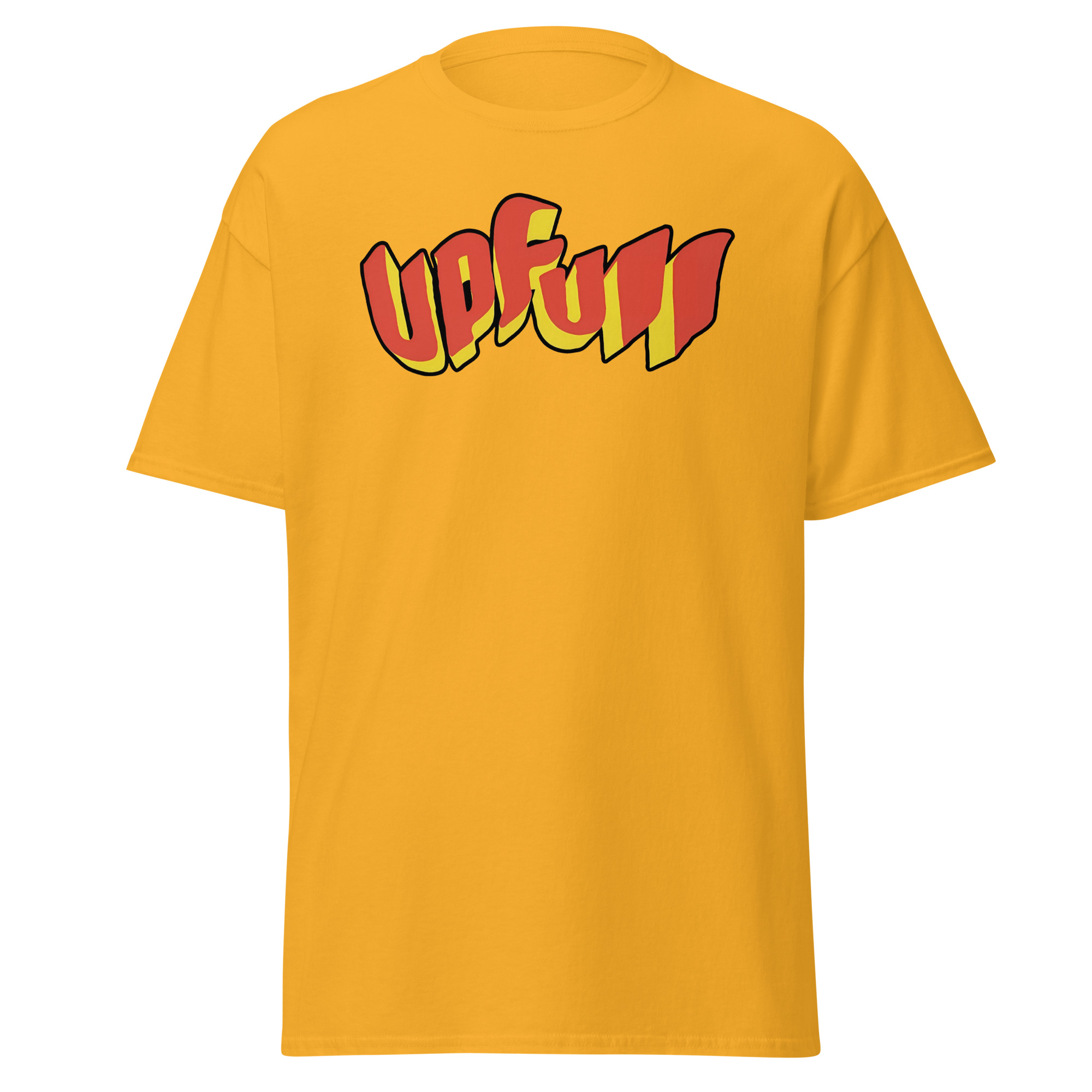 Upfull 3D Tee — Gold in Black