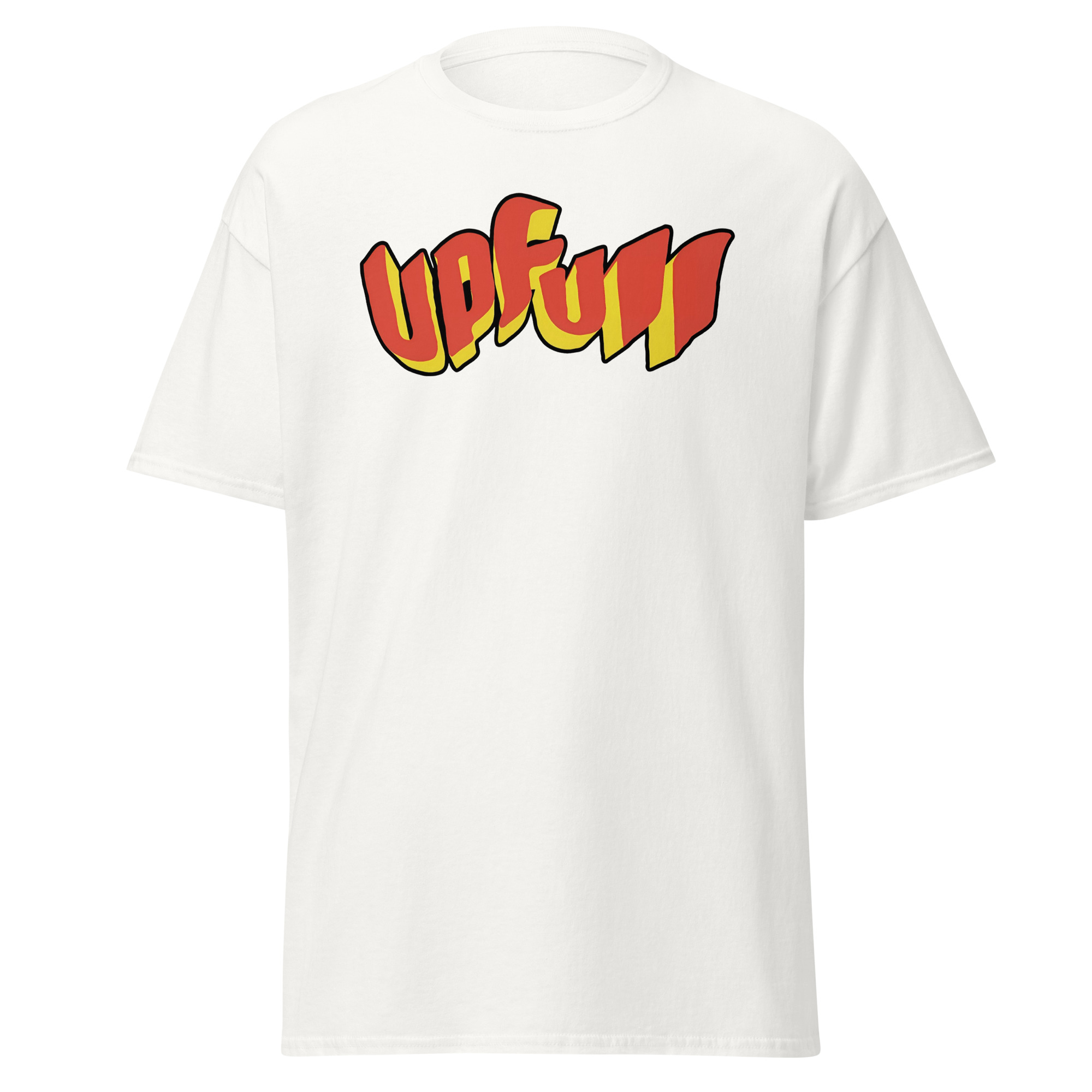 Upfull 3D Tee — White in Black